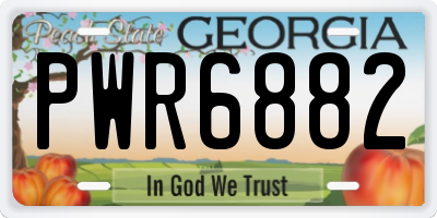 GA license plate PWR6882