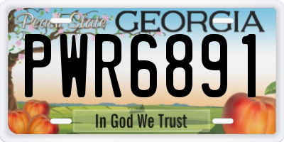GA license plate PWR6891