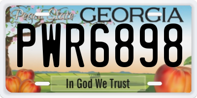 GA license plate PWR6898