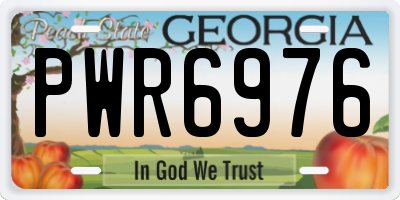GA license plate PWR6976
