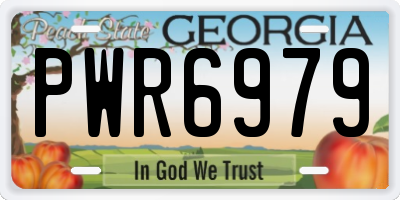 GA license plate PWR6979