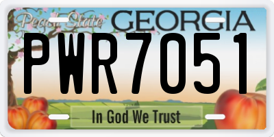 GA license plate PWR7051
