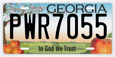 GA license plate PWR7055