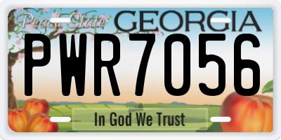 GA license plate PWR7056