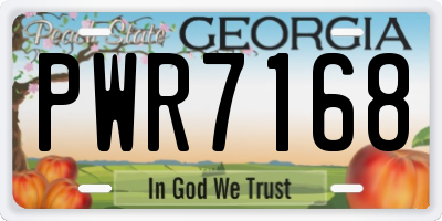 GA license plate PWR7168