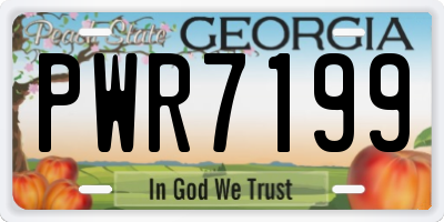 GA license plate PWR7199