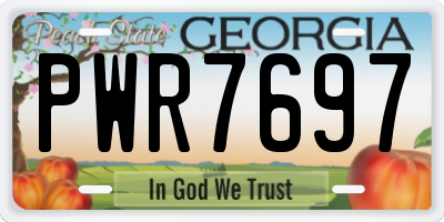 GA license plate PWR7697