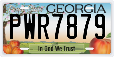 GA license plate PWR7879