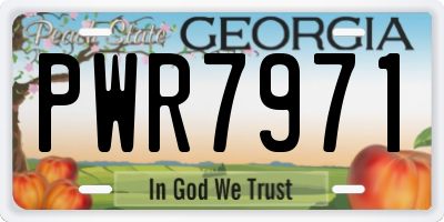 GA license plate PWR7971