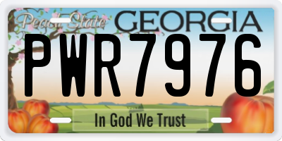 GA license plate PWR7976