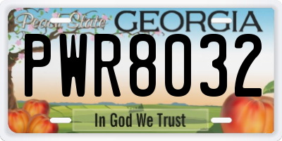 GA license plate PWR8032