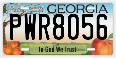 GA license plate PWR8056
