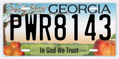 GA license plate PWR8143