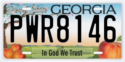 GA license plate PWR8146