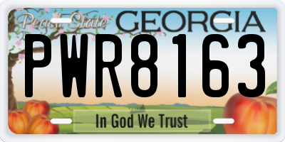 GA license plate PWR8163