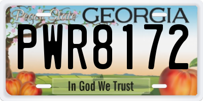 GA license plate PWR8172