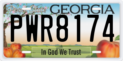 GA license plate PWR8174