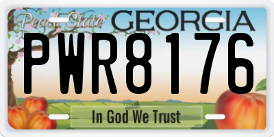 GA license plate PWR8176