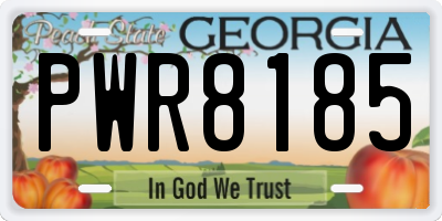 GA license plate PWR8185