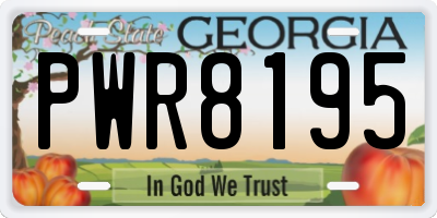 GA license plate PWR8195