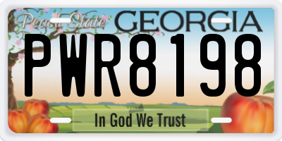 GA license plate PWR8198