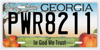 GA license plate PWR8211
