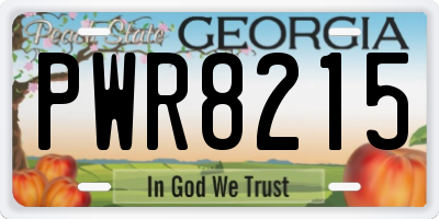 GA license plate PWR8215