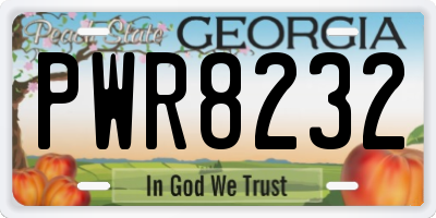 GA license plate PWR8232