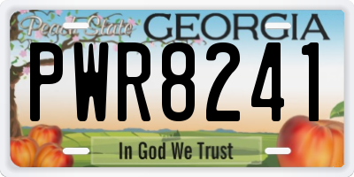 GA license plate PWR8241