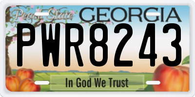 GA license plate PWR8243