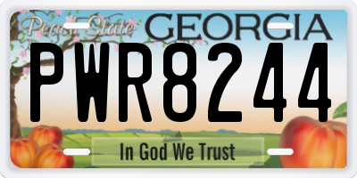 GA license plate PWR8244