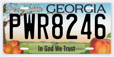 GA license plate PWR8246