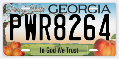 GA license plate PWR8264