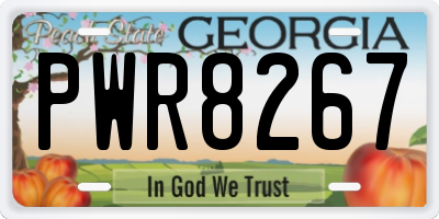 GA license plate PWR8267