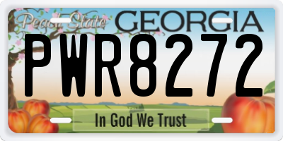 GA license plate PWR8272