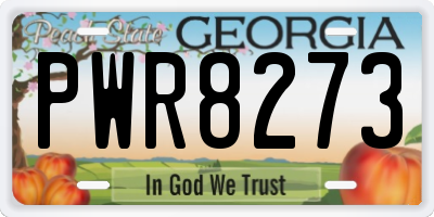 GA license plate PWR8273