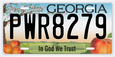GA license plate PWR8279