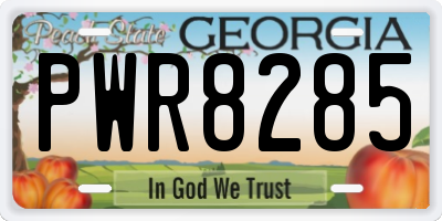 GA license plate PWR8285