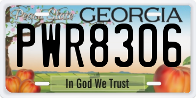 GA license plate PWR8306