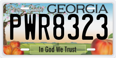 GA license plate PWR8323