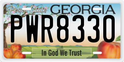 GA license plate PWR8330