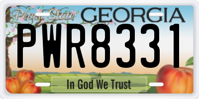 GA license plate PWR8331