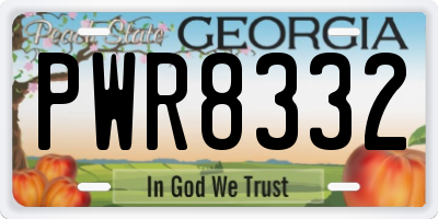 GA license plate PWR8332