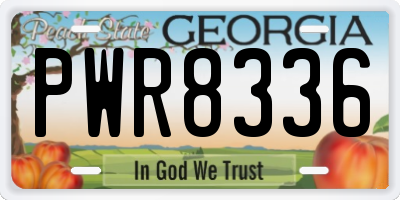 GA license plate PWR8336