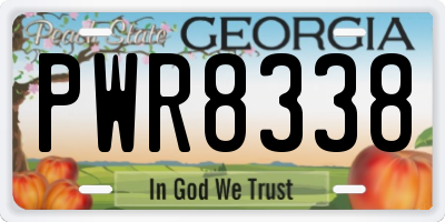 GA license plate PWR8338