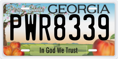 GA license plate PWR8339
