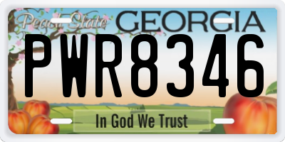 GA license plate PWR8346