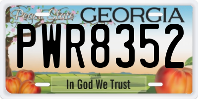 GA license plate PWR8352