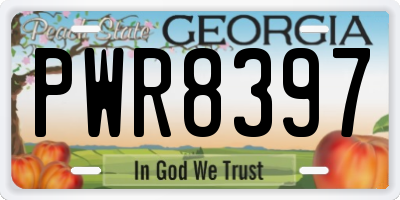 GA license plate PWR8397