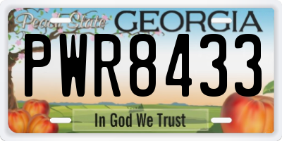 GA license plate PWR8433